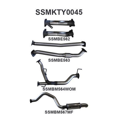 VDJ200 2.5in NO Cat Muffler Rear, Dump Tip