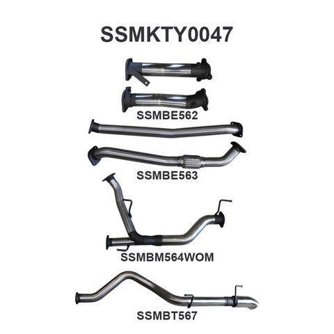 VDJ200 2.5in NO Cat NO Mufflers, Dump Tip