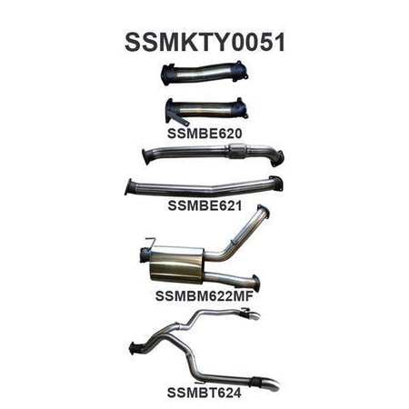 VDJ200 3in Dual NO Cat, W/Muffler, Exit L & R