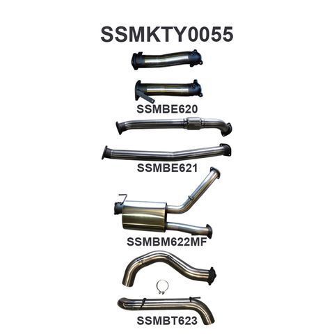 VDJ200 3in Dual NO Cat, W/Muffler, 4in Exit