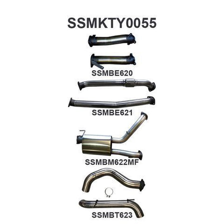 VDJ200 3in Dual NO Cat, W/Muffler, 4in Exit