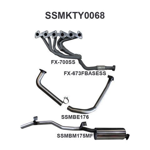HZJ75, 78 LandCruiser Extractors & 2.5in