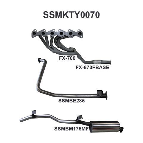 LandCruiser HZJ79 Extractors & 2.5in Full System