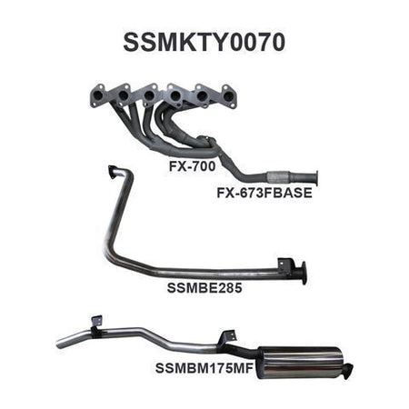 LandCruiser HZJ79 Extractors & 2.5in Full System