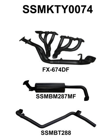 LANDCRUISER FZJ80 4.5L EXTRACTORS & 2.5IN FULL SYSTEM
