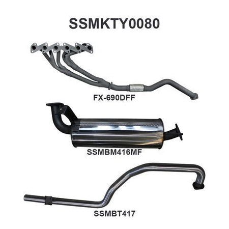 HZJ105 4.2L Extractors & 2.5in Muffler/Tailpipe