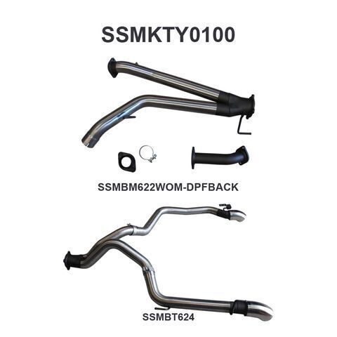 VDJ200 3in DPF Back Twin 3in Tailpipe