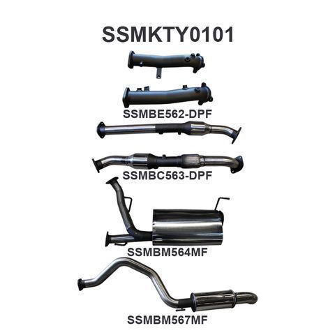 VDJ200 DPF 2.5in With Cat Muffler C&R, Dump Tip