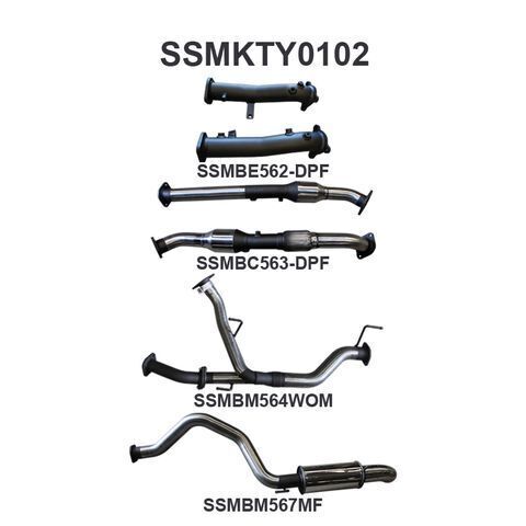 VDJ200 DPF 2.5in With Cat, Muffler Rear, Dump Tip