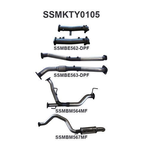 VDJ200 DPF 2.5in NO Cat, Muffler Rear Dump Tip