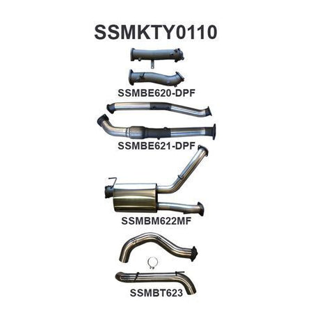 VDJ200 DPF 3in Dual NO Cat, Muffler, 4in Tailpipe
