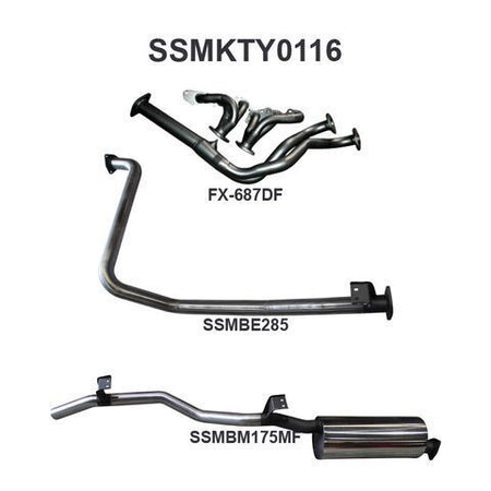 Landcruiser FZJ79 Extractors & 2.5in Full System