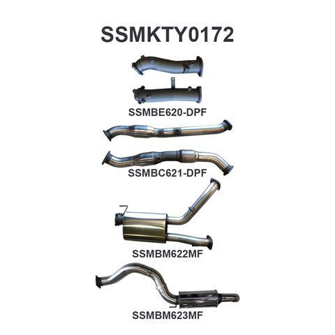 VDJ200 DPF 3in DUAL With Cat & Muffler 4in Tailpipe W/ Rear MUF