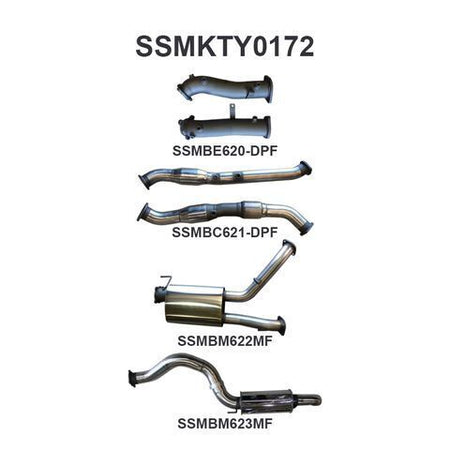 VDJ200 DPF 3in DUAL With Cat & Muffler 4in Tailpipe W/ Rear MUF