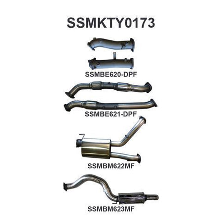 VDJ200 DPF 3in DUAL NO CAT, Muffler, 4in Tailpipe W/ Rear MUF