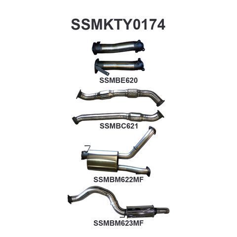 VDJ200 3in DUAL With Cat & Muffler, 4in EXIT W / Rear MUF