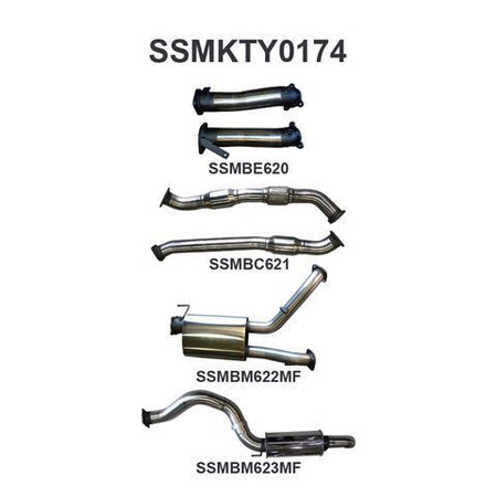 VDJ200 3in DUAL With Cat & Muffler, 4in EXIT W / Rear MUF