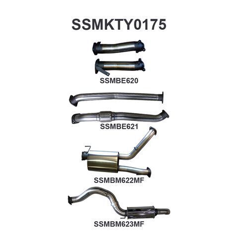 VDJ200 3in DUAL NO CAT, W/Muffler, 4in EXIT W/Rear MUF