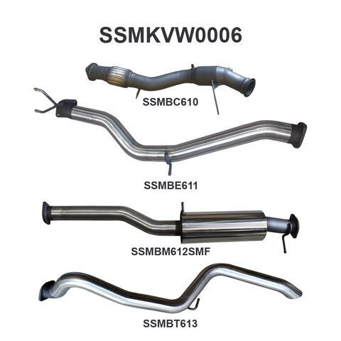 Amarok 2.0L 3in EARLY Model Tailpipe Exit Sports Muffler