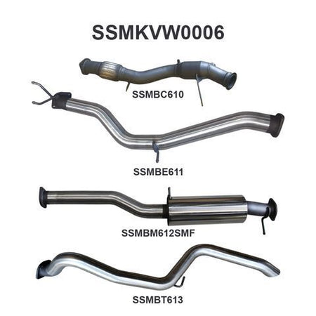 Amarok 2.0L 3in EARLY Model Tailpipe Exit Sports Muffler