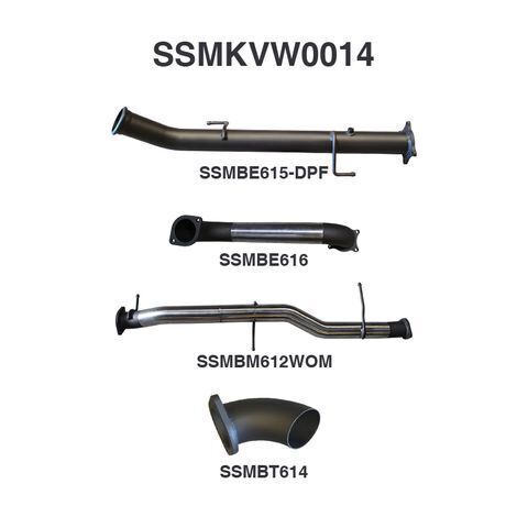 V6 Amarok 3in DUMP PIPE BACK Without Muffler Dump At Diff