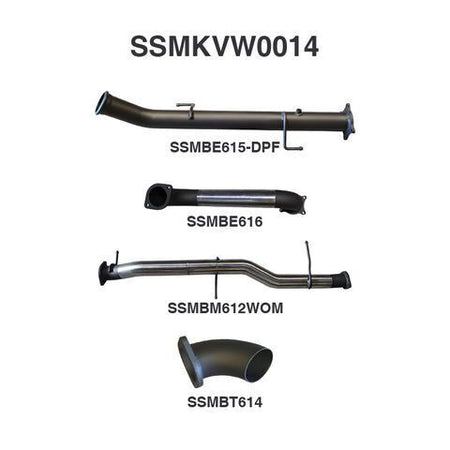V6 Amarok 3in DUMP PIPE BACK Without Muffler Dump At Diff