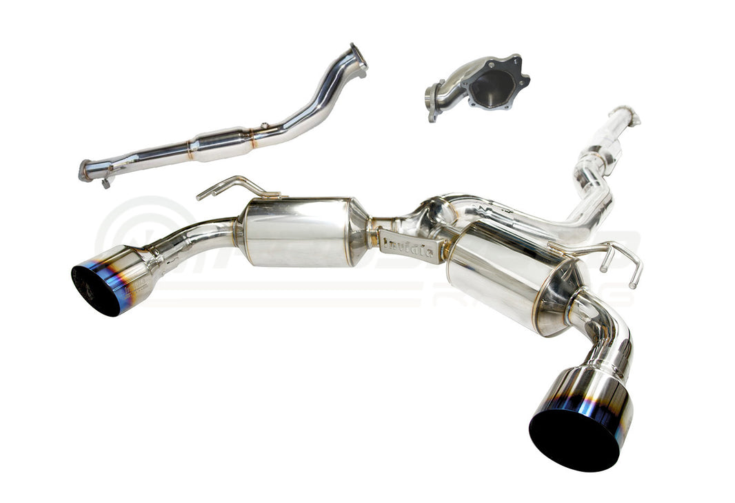 Invidia Dual N1 Turbo Back Exhaust w/PSR O2 Outlet, Ti Tips - Mitsubishi EVO X