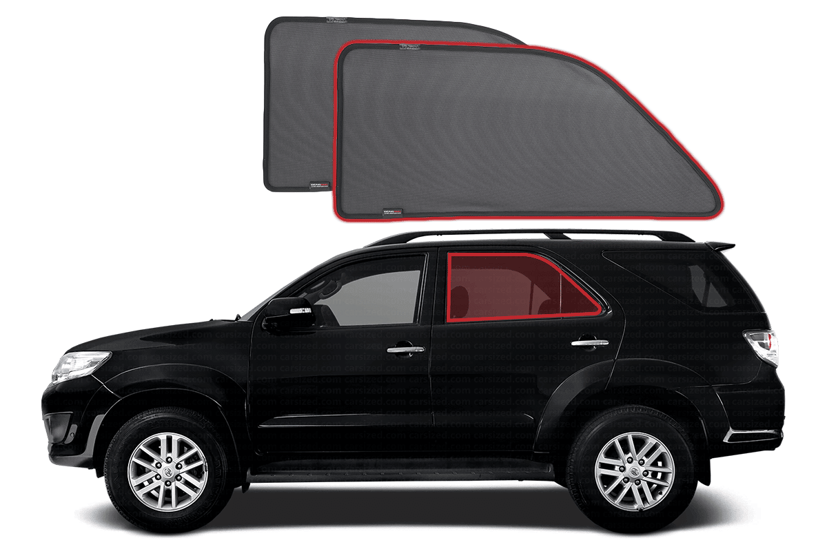 TOYOTA FORTUNER/HILUX SW4/SW4 1ST GENERATION CAR REAR WINDOW SHADES (AN50/AN60; 2004-2015)