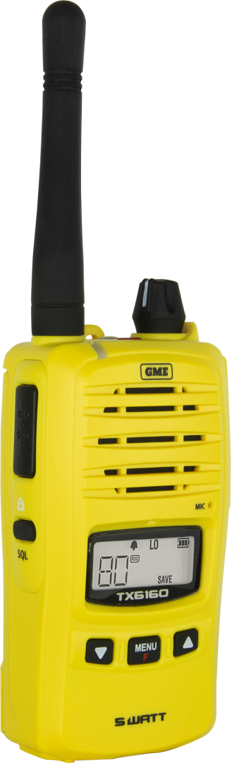 5/1 Watt IP67 UHF Handheld Radio - Yellow